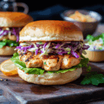 Chicken Burgers with Zesty Sauce