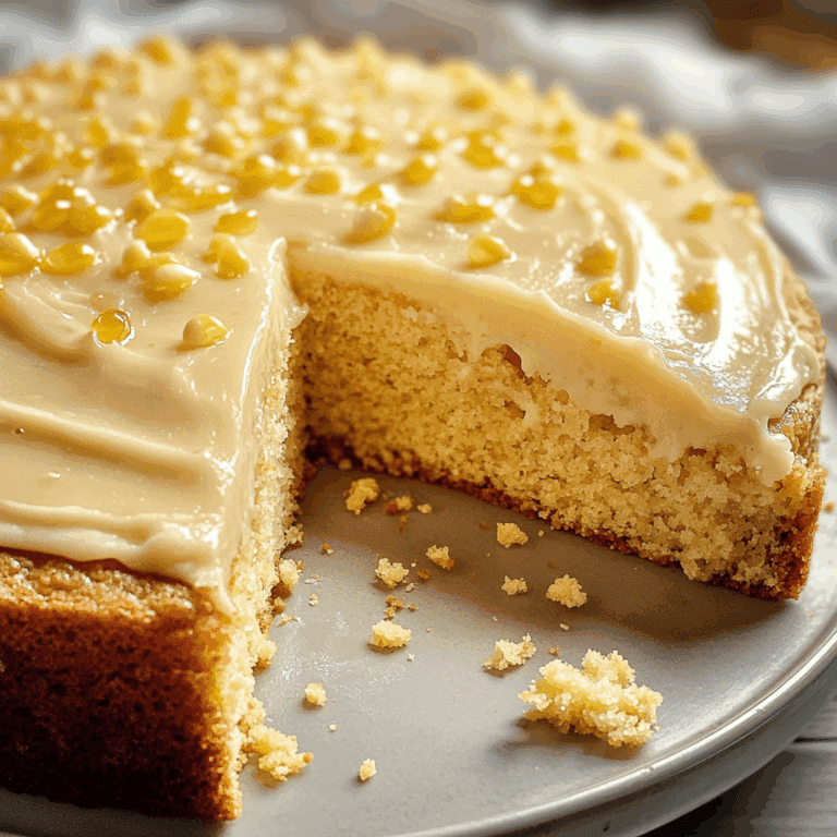Cornbread Cake with Honey Frosting