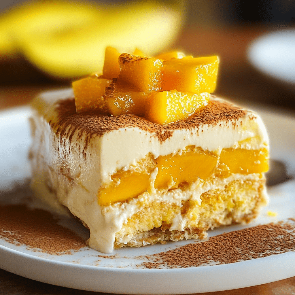 Eggless Mango Tiramisu