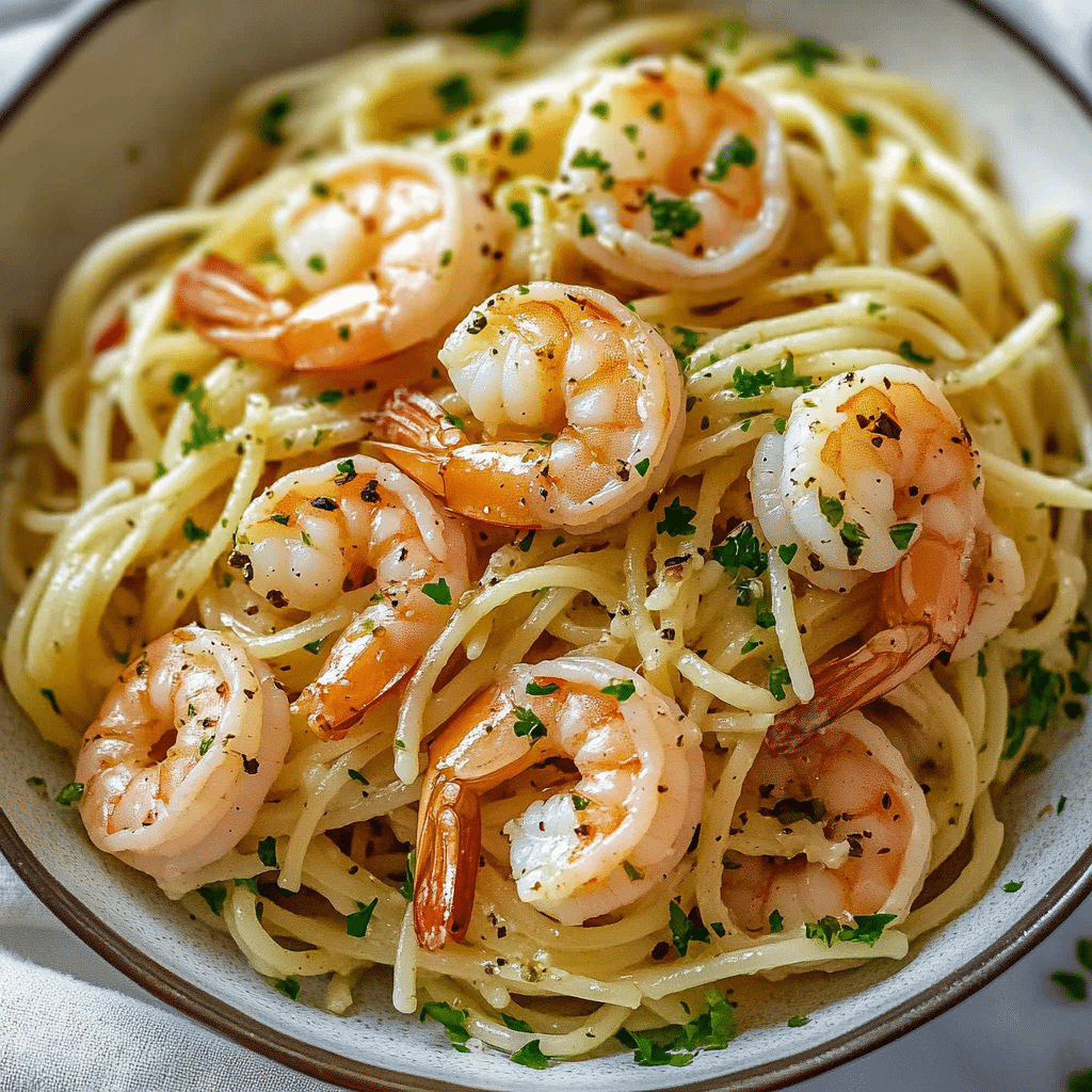 Garlic Shrimp Pasta