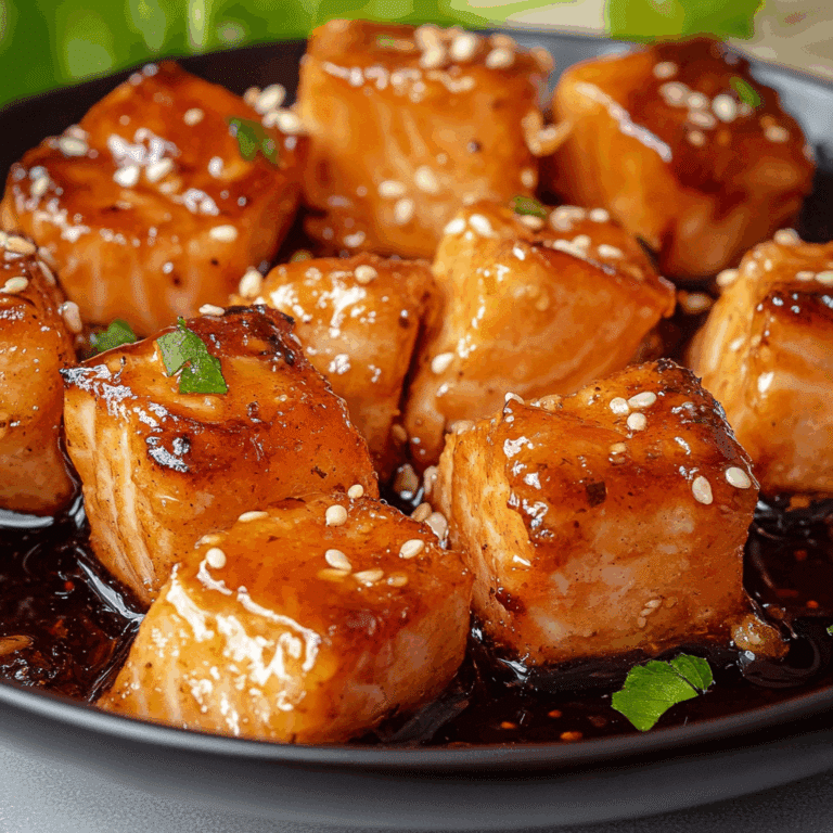 Honey Garlic Salmon Bites