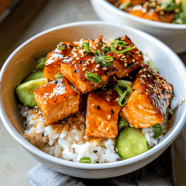 Honey Sriracha Salmon Rice Bowls