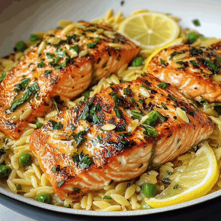 Lemon Salmon with Orzo