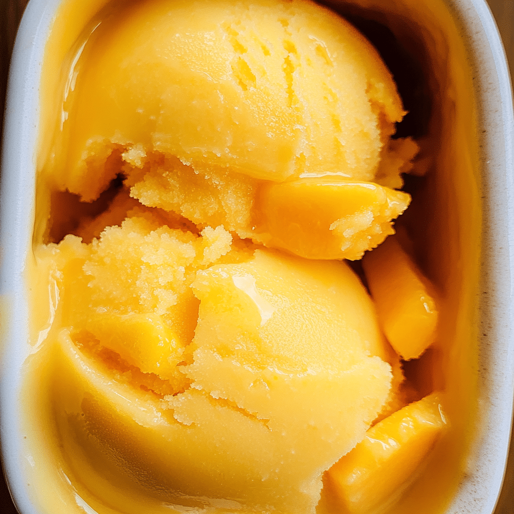 No-Churn Mango Sorbet