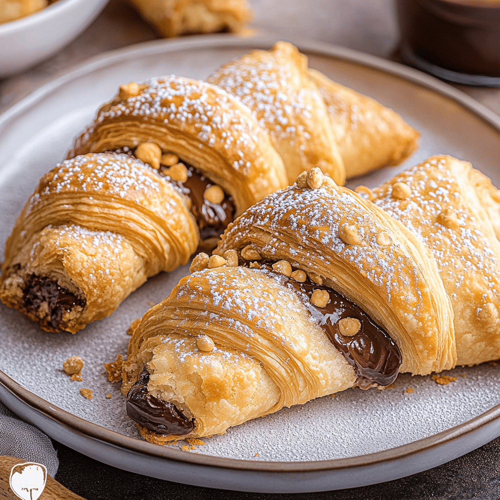 Nutella Stuffed Cookie Croissants