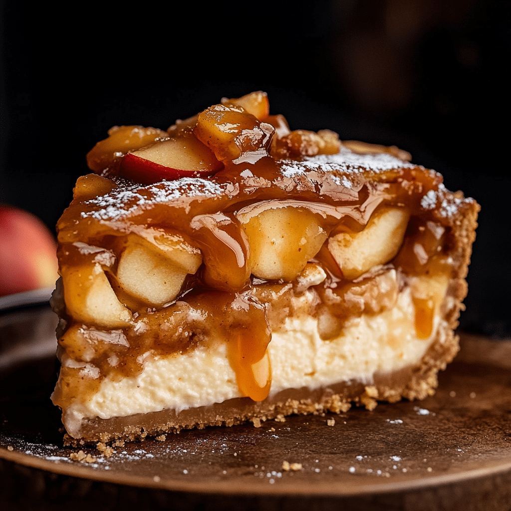 Salted Caramel Apple Pie Cheesecake