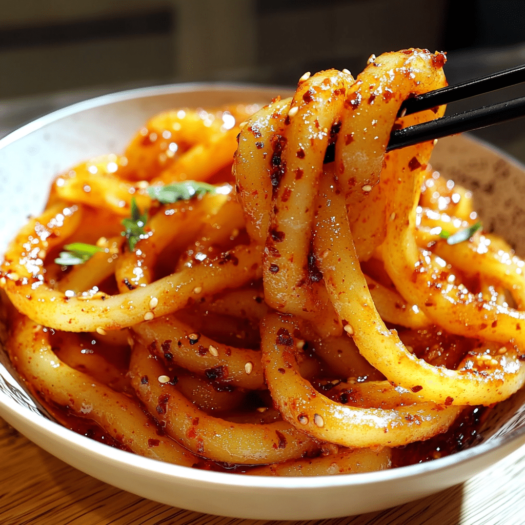 Spicy Potato Noodles in Chili Oil
