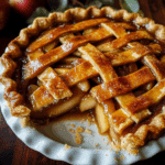 Toffee Apple Pie with Vanilla Custard