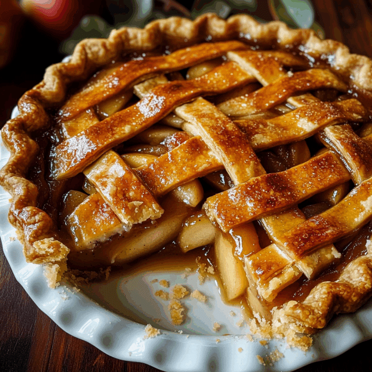Toffee Apple Pie with Vanilla Custard