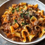 Beef Ragu Pasta in Tomato Sauce