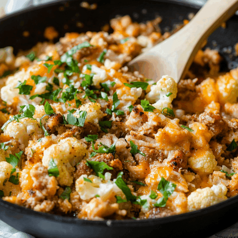 Buffalo Turkey Cauliflower Skillet