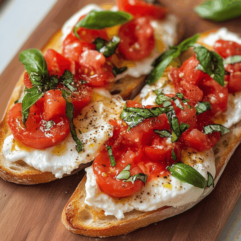 Burrata Bruschetta with Fresh Tomato Basil
