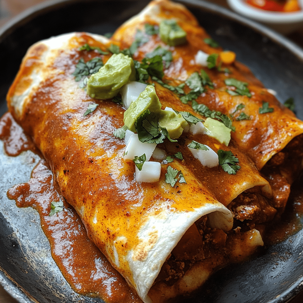 Creamy Chile Colorado Burritos
