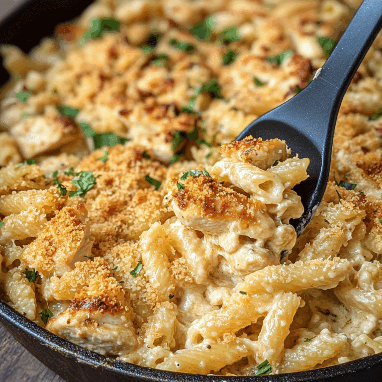 Garlic-Infused Parmesan Chicken Pasta Casserole