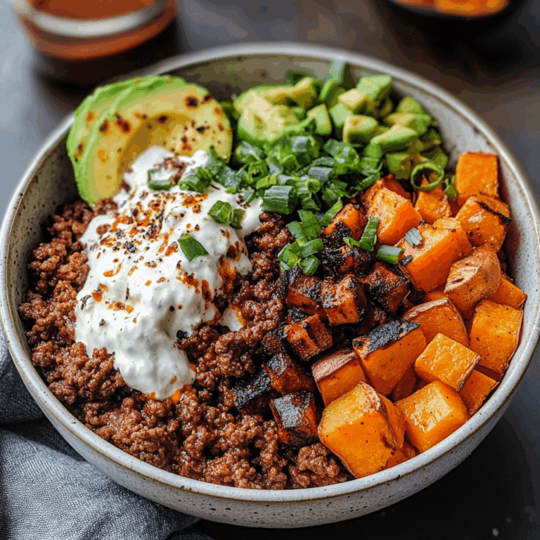 Ground Beef Sweet Potato Bowl