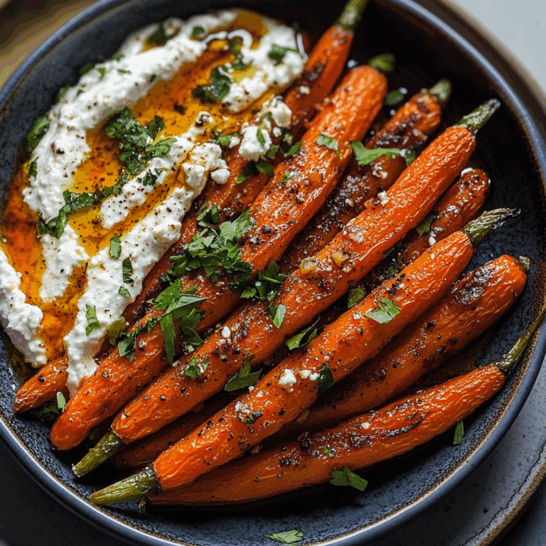 Harissa Maple Carrots with Feta