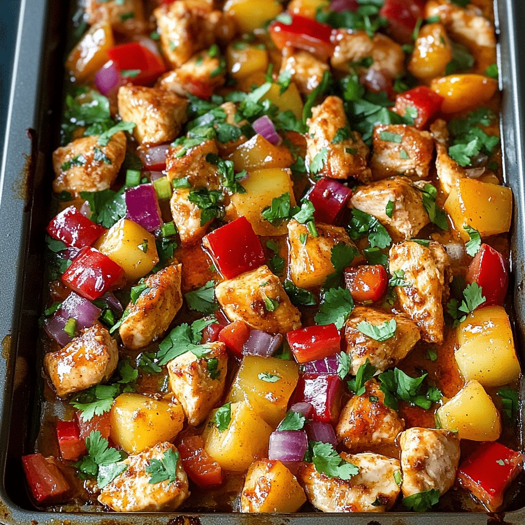 Hawaiian Chicken Sheet Pan
