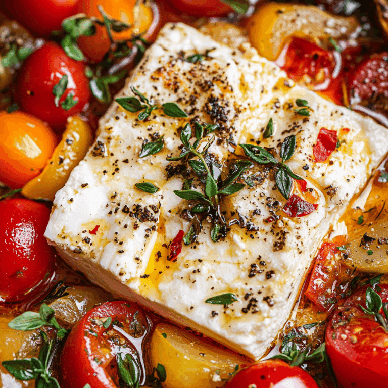 Mediterranean Baked Feta Appetizer
