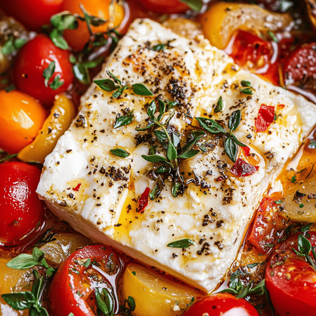 Mediterranean Baked Feta Appetizer