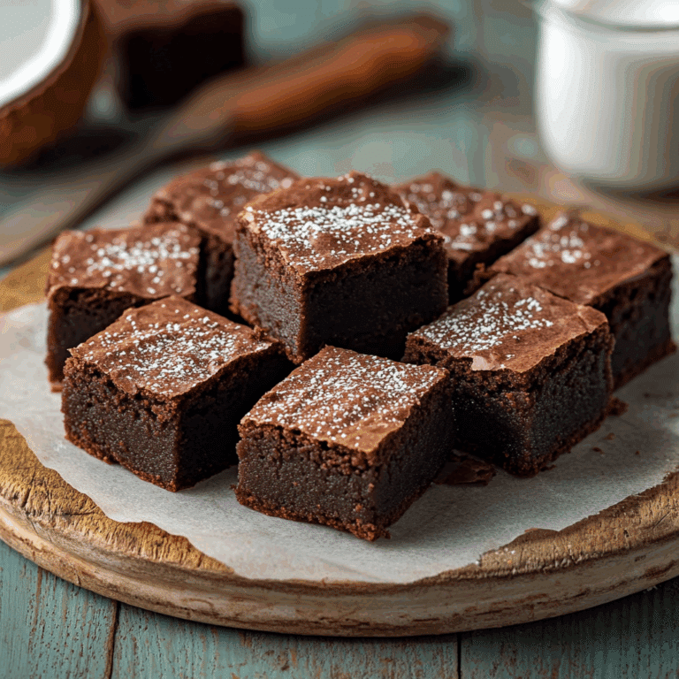 Mochi Brownies with Coconut Milk