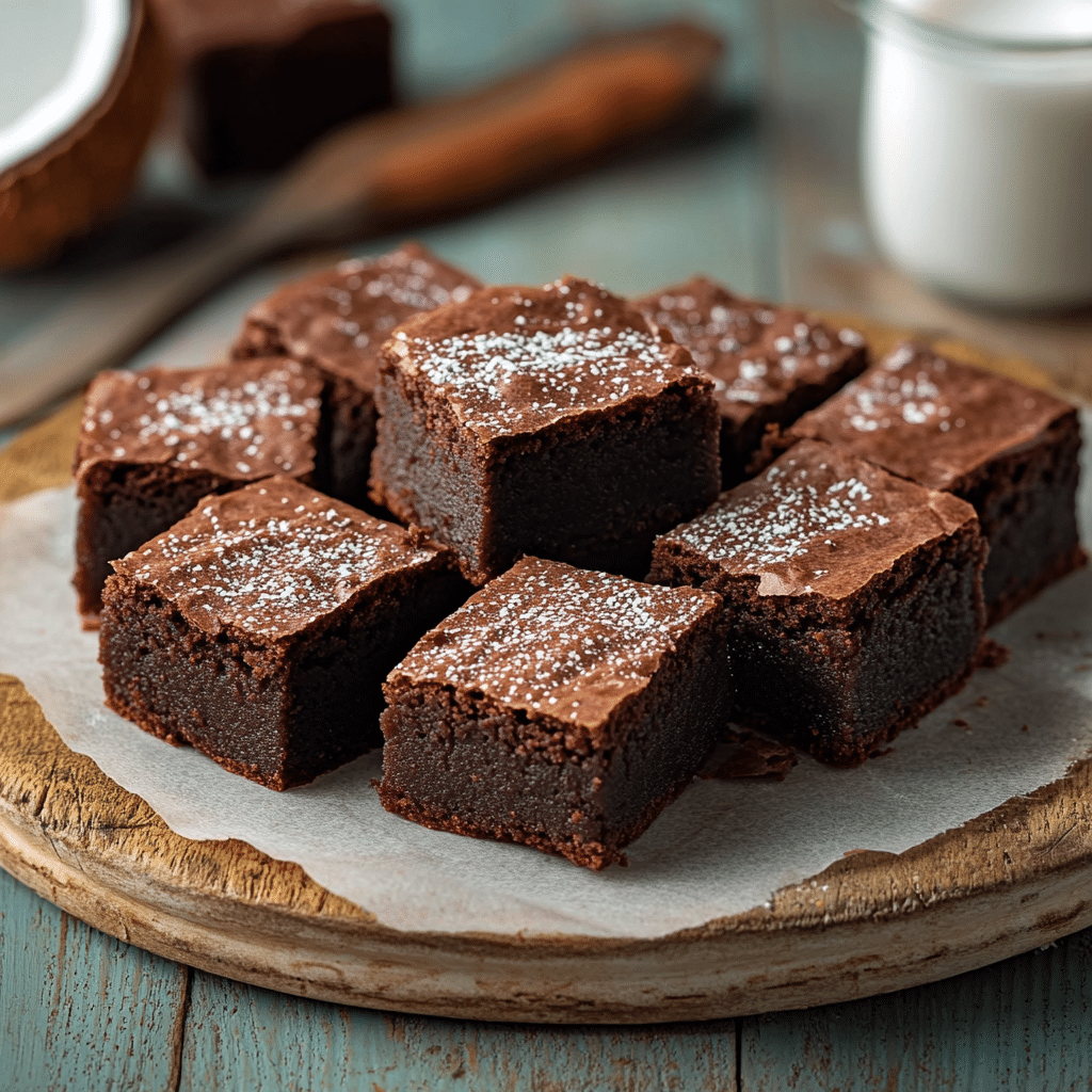 Mochi Brownies with Coconut Milk