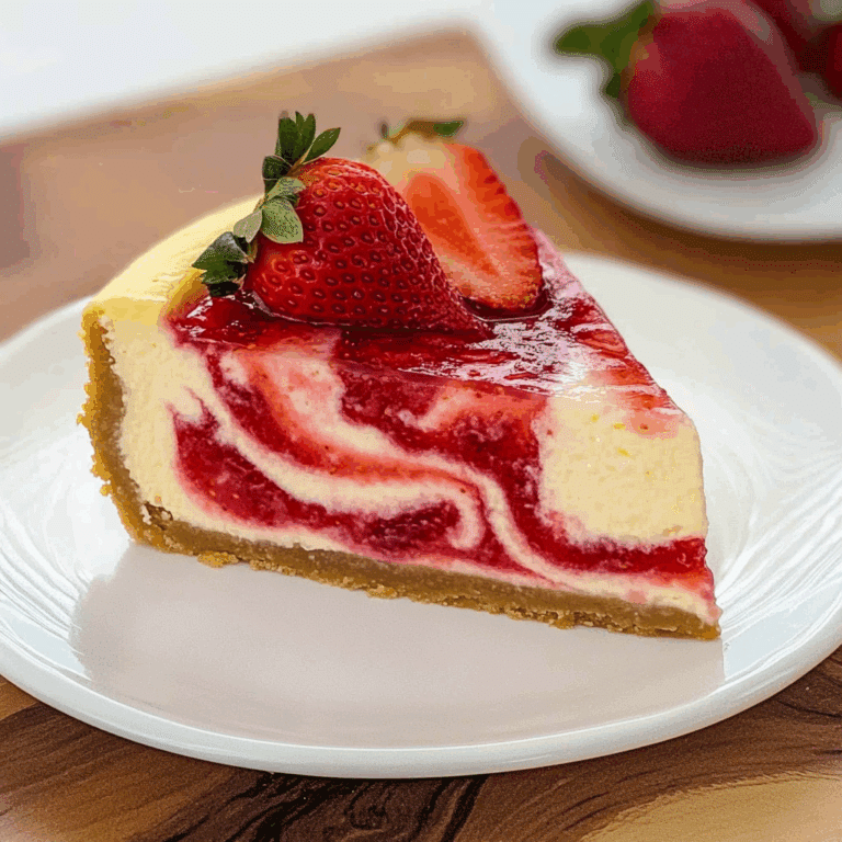 Strawberry Swirl Cheesecake