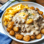 Tater Tot Breakfast Bowl with Sausage Gravy