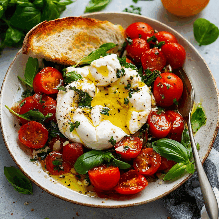 Tomato Burrata Salad with Toasted Bread
