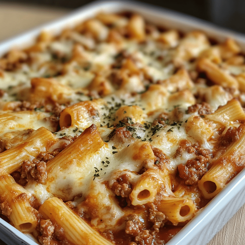 Baked Ziti with Meat Sauce