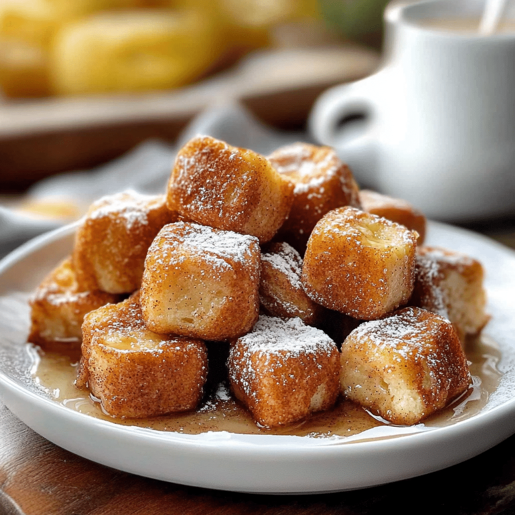 Cinnamon Roll French Toast Bites