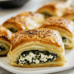 Crispy Puff Pastry Spinach Ricotta Rolls