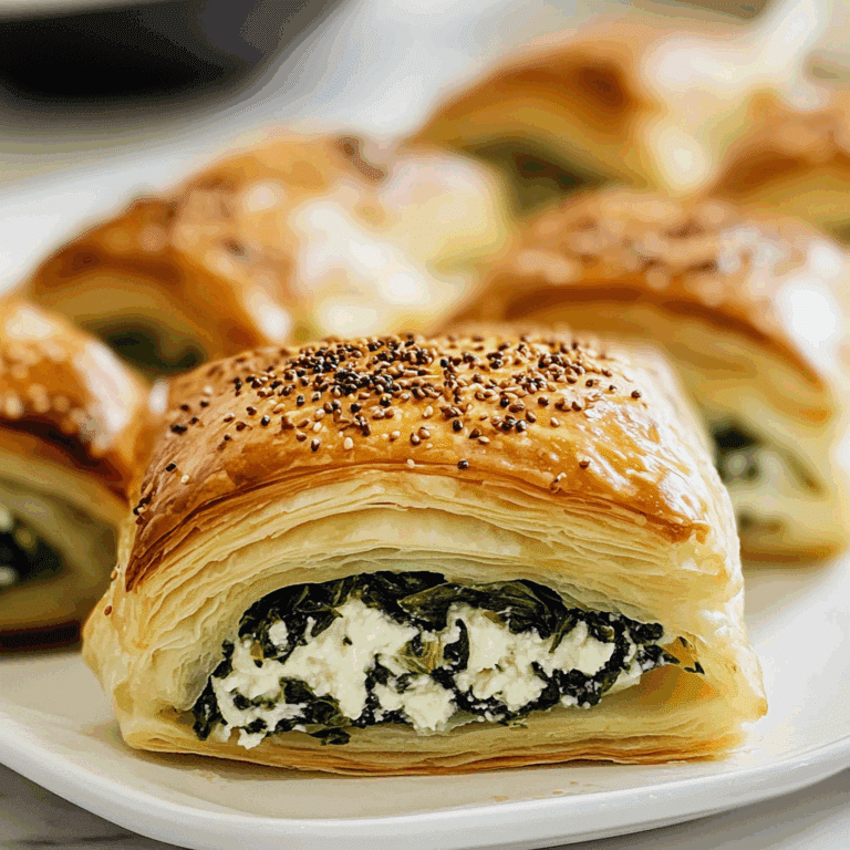 Crispy Puff Pastry Spinach Ricotta Rolls