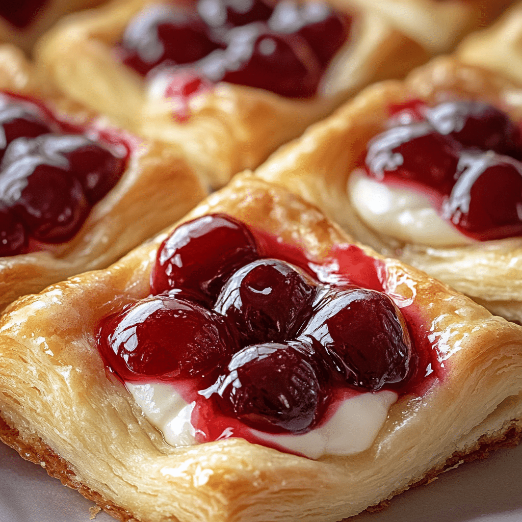 Flaky Cherry Cream Cheese Pastry