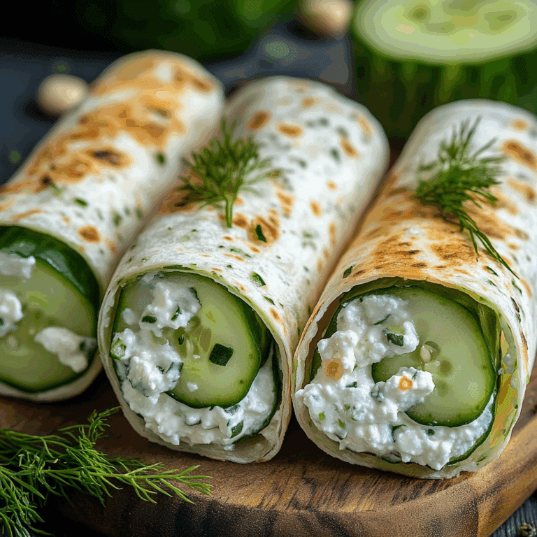 Fresh Cucumber Cottage Cheese Wraps