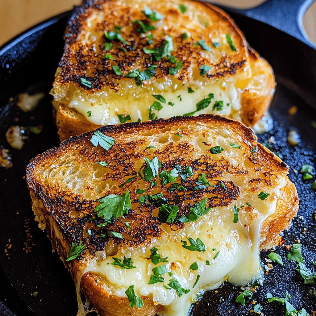 Garlic Bread Grilled Cheese
