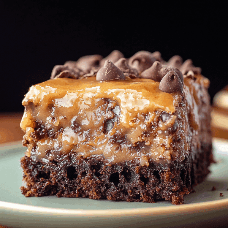 German Chocolate Poke Cake