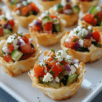 Greek Salad Phyllo Cups