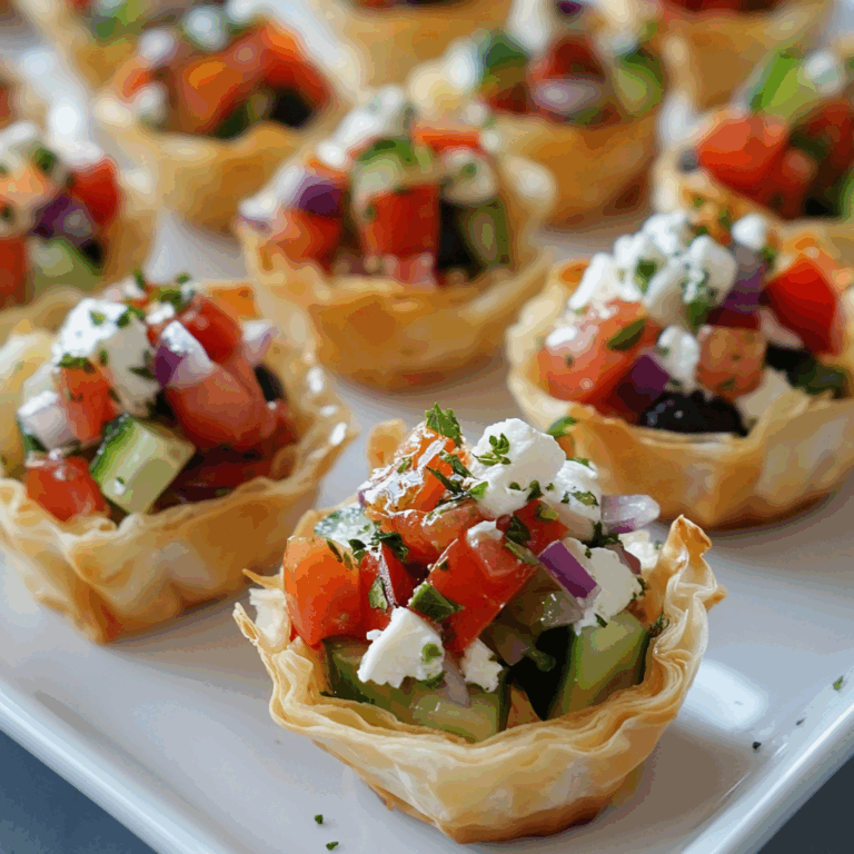 Greek Salad Phyllo Cups