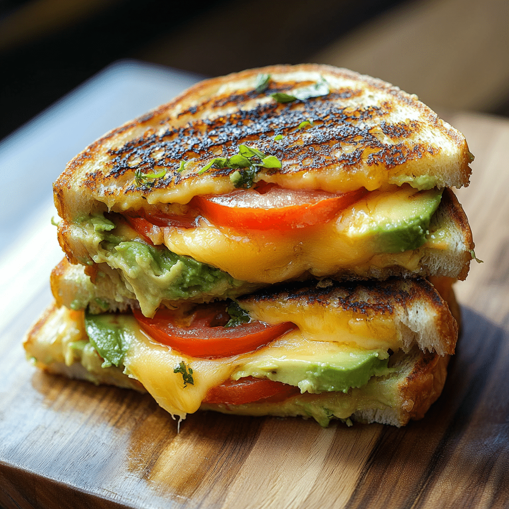 Healthy Grilled Cheese with Avocado and Tomato