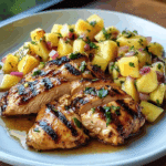 Lemon Ginger Chicken with Pineapple Mango Salsa
