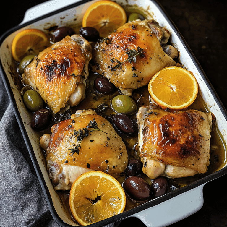 Roasted Chicken Thighs with Oranges and Olives