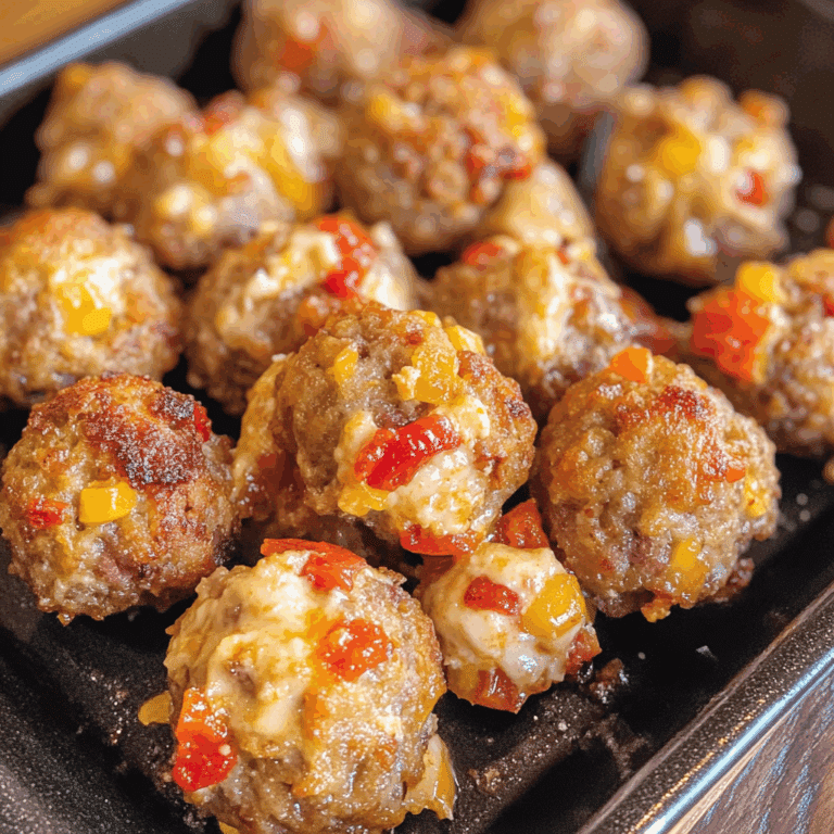 Spicy Cream Cheese Sausage Balls with Rotel