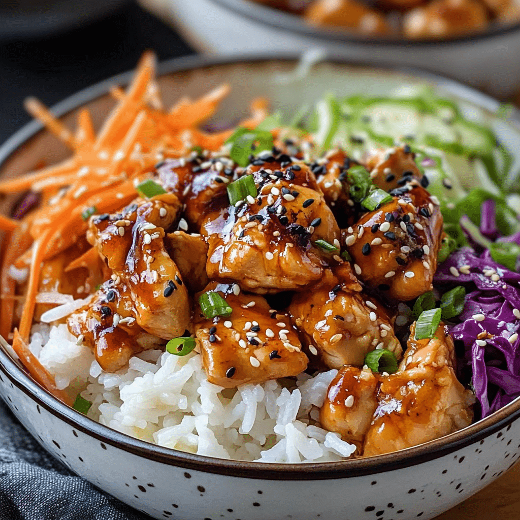 Spicy Miso Ginger Chicken Bowl
