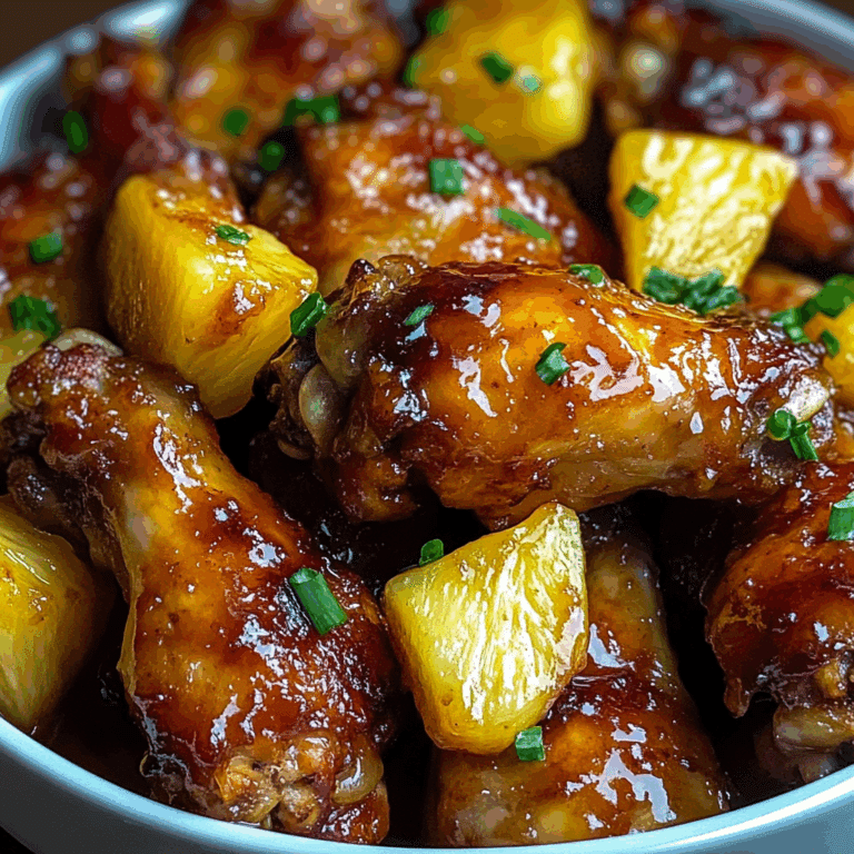 Sticky Brown Sugar Pineapple Chicken Wings