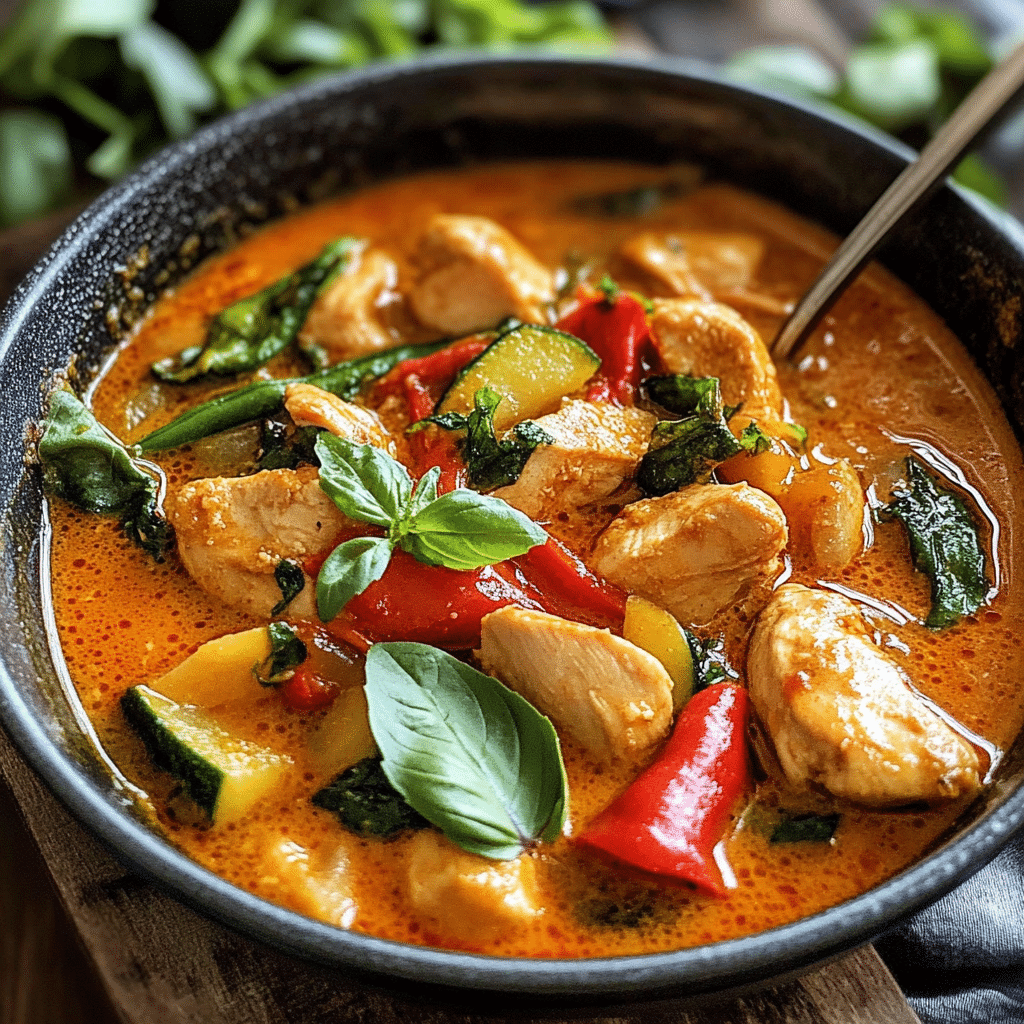 Thai Red Curry with Chicken and Vegetables