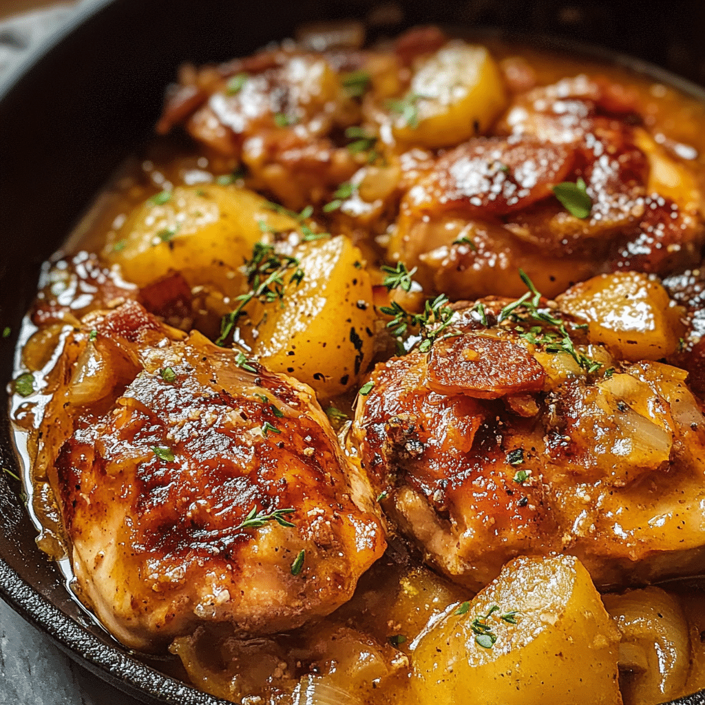 Apple Cider Smothered Chicken