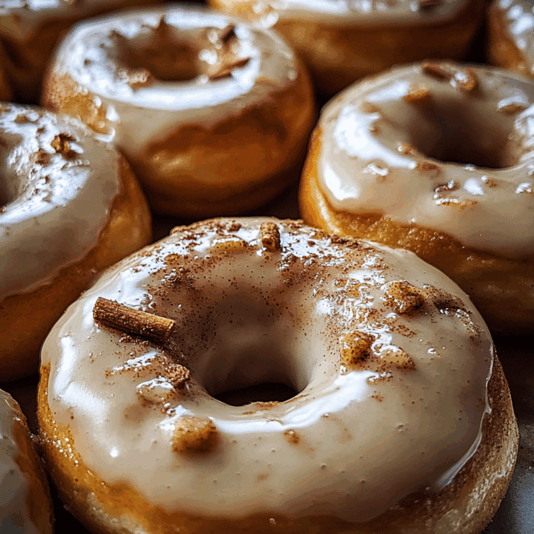 Baked Apple Cider Doughnuts with Cinnamon Maple Glaze