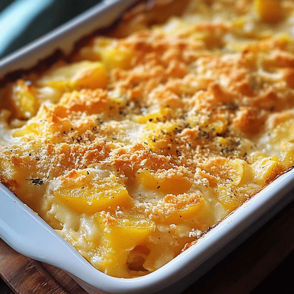 Cheesy Squash Casserole Recipe