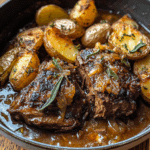 Cider Braised Pot Roast with Crispy Sage Potatoes