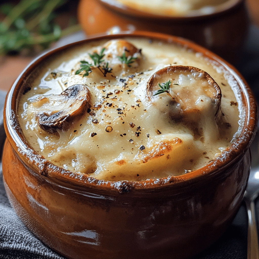Creamy French Onion and Mushroom Soup